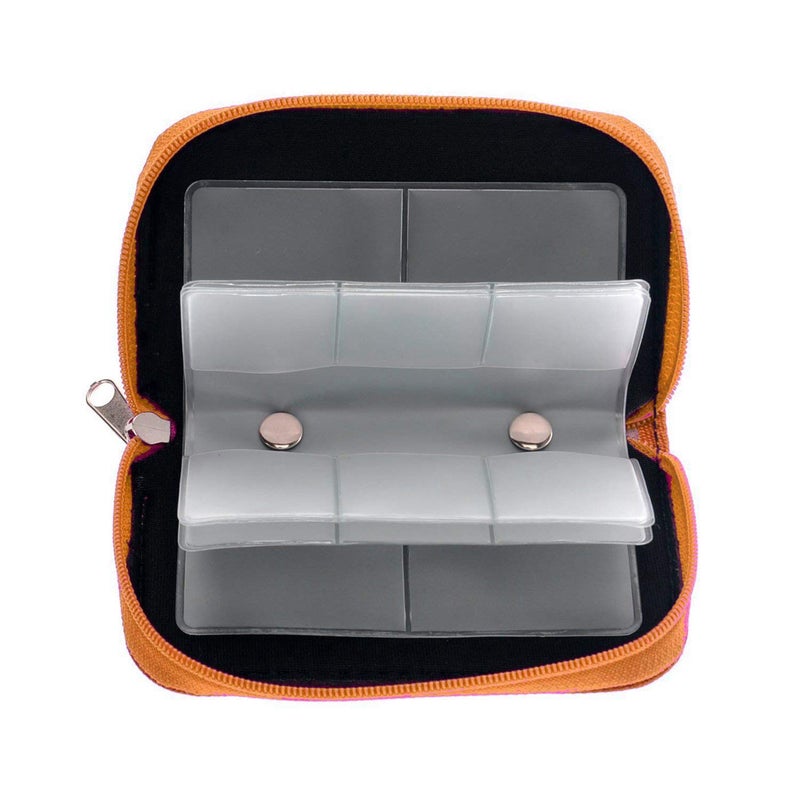 JCSMARTEC Memory Card Case - Carrying Case Suitable for Micro SD, Mini SD and 4X CF, Card Holder Bag Wallet for Media Storage Organization (Orange) - Image 2